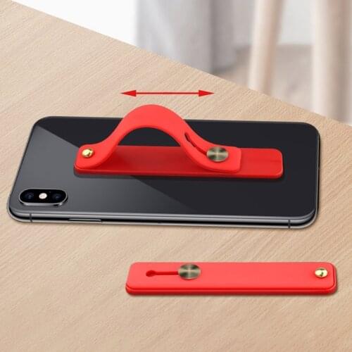 6 Colors Universal Silicone Wristband Strap Finger Ring Grip Phone Holder Stand Push Pull Sticker Paste Hand Band Phone Bracket