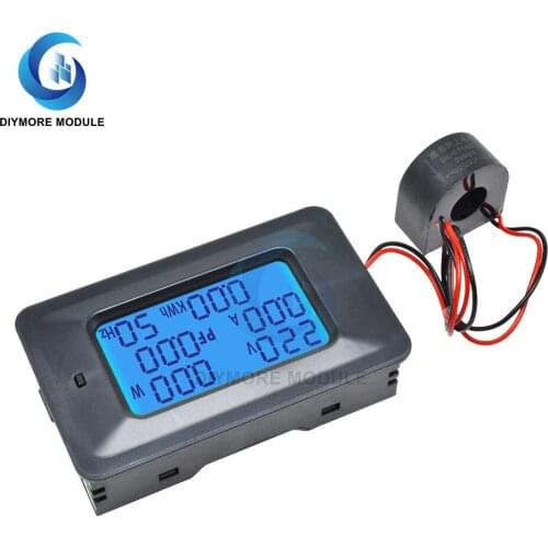 AC 110-250V 100A Voltmeter Ammeter Power Energy Tester LCD Digital Display Indicator Wattmeter Power Supply