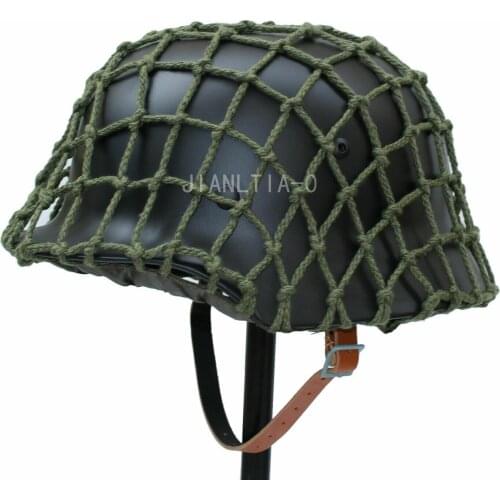 WW2 WWII GERMAN ELITE ARMY SOLDIER M35 STEEL HELMET BLACK with Net VETERAN GIFT HIGH QUALITY