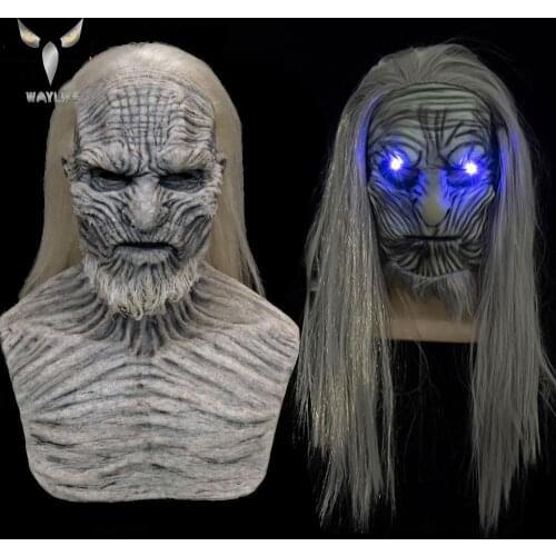 WAYLIKE Halloween Cosplay Night King Mask Reality Costume Horror Mask Adult Party Horror Carnival Cosplay Mask