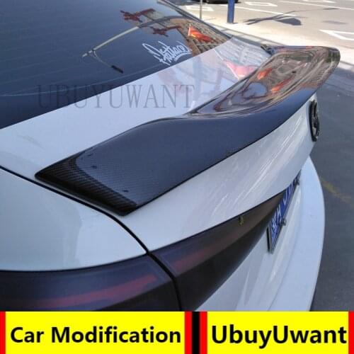 For Mazda3 Axela 2015 2016 2017 2018 Car Tail Wing Decoration Carbon Fiber Color Rear Trunk Spoiler Car Styling For Mazda 3