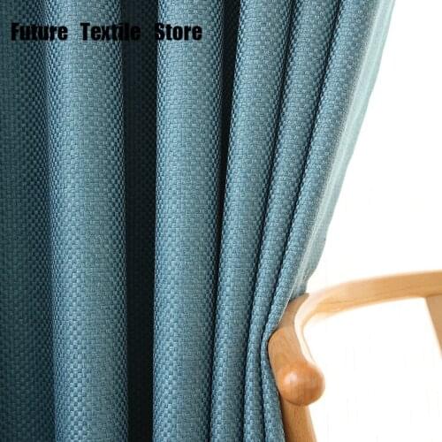 Pure Color Window Curtain Cloth for Living Room Bedroom Blackout Curtains for Rideaux Occultant Voilage