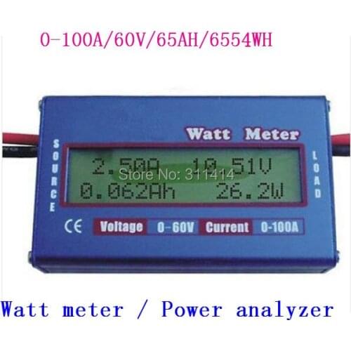 1piece Digital 60V/100A DC RC Helicopter Airplane Battery Power Analyzer Watt Meter Balancer Energy Voltage Volt Current Power