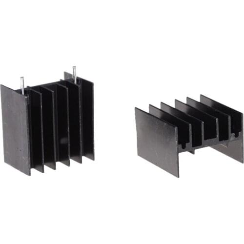 10Pcs 25*23*16MM TO-220 Triode Heat Sink TO220 Transistor Aluminum Radiator Heat Sink With 2Pin Electronic Heat Dissipation