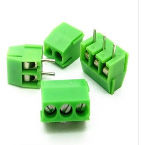 10pcs/lot 3.5mm spacing MG/KF350-2P/3P terminal connector can be spelt in green