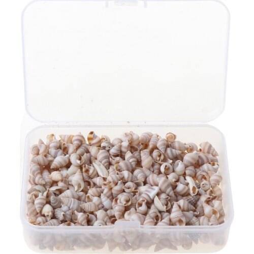 100Pcs/Box Natural Conch Shells Mini Conch Corn Screw Wall Decoration DIY Aquarium Landscape Seashells Jewelry DIY Craft