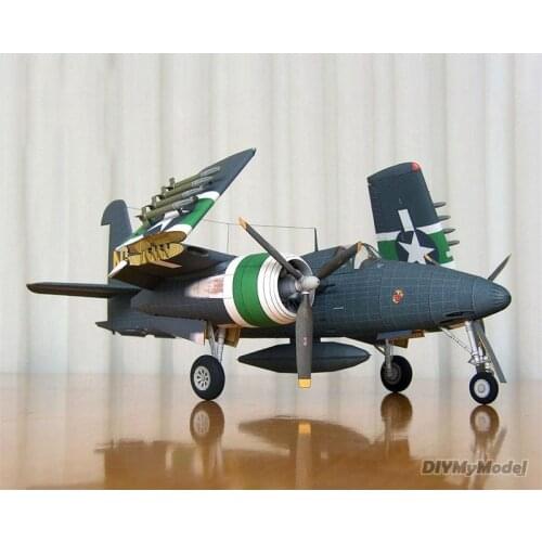 1:33 U.S. F7F Tiger Cat Fighter DIY 3D Paper Card Model Building Sets Construction Toys Educational Toys Military Model