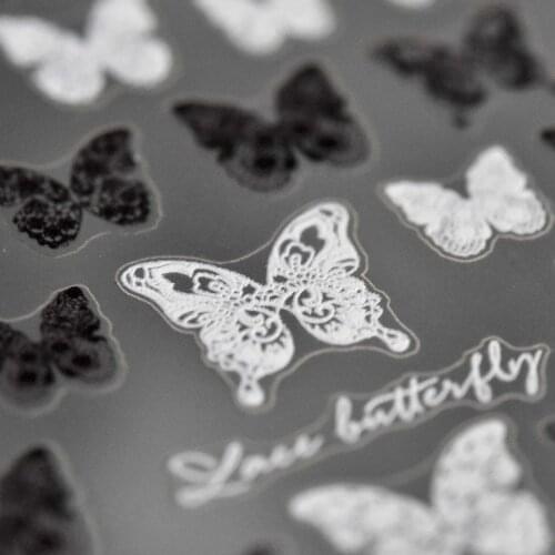 3D Butterfly Nail Art Stickers Colorful DIY Adhesive Sliders Nail Decals Laser Wrap Foils Nail Decoration Manicure Accessories