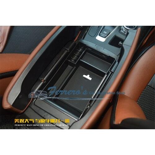Free shipping car cover car sticker central armrest store content box for BMW 2014-2016 X5 F15 / 2015-2016 X6 F16