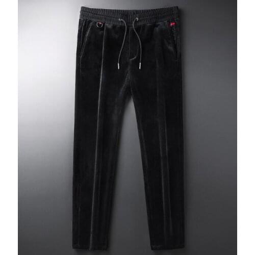 Velvet pant Men trouser Winter pants Thick Casual