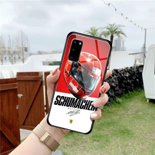Schumacher Phone Case Tempered Glass For Samsung S20 Plus S7 S8 S9 S10E Plus Note 8 9 10 Plus A7 2018