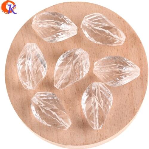 Cordial Design 15x31mm 100Pcs Acrylic Beads/Hand Made/Jewelry Accessories/Twisty Shape/Earring Findings/Clear Bead/DIY Making