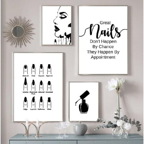 Nail Salon Wall Decoration Beauty Salon Wall Art Canvas Painting Nail Polish Quote Posters and Prints Nail Tech Artist Gift