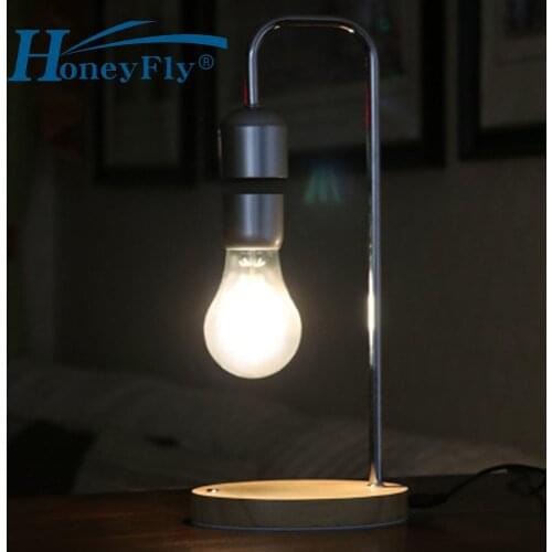 HoneyFly LED Magnetic Suspension Table Lamp U-shaped Retro Style Iron Material Light Home Table Dec