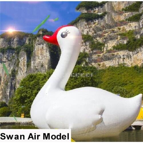 4m Height Oxford Cute Cartoon Swan Balloon Giant Inflatable Swan Model Float For Outdoor Event Water Sport Carnival Decoration