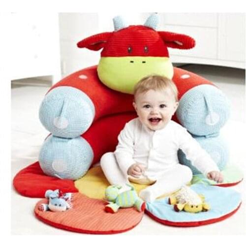 Red Cow Inflatable Baby Sofa Seat Blossom Farm Sit Me Up Cosy Infant Play Mats EC-003