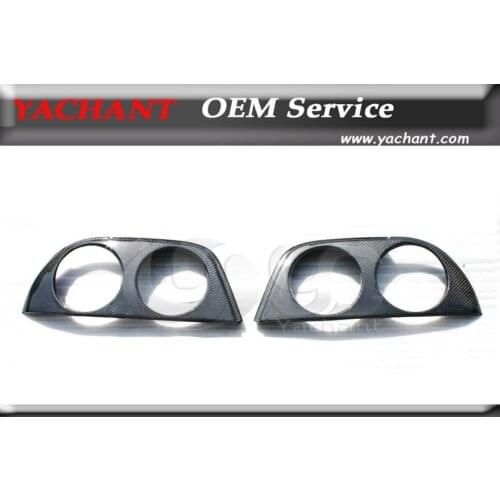 Car Styling Carbon Fiber CF Rear Lamp Light Cover Fit For 1995-1998 Skyline R33 GTR GTS Rear Lamp Light Cover 2 Pcs