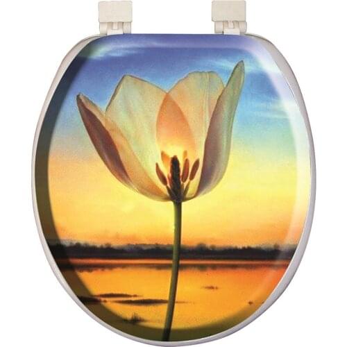 Softy Classic Pattern Soft Toilet Seat Cover White