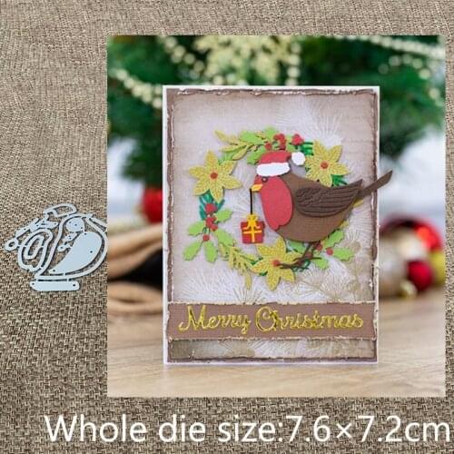 New Design Craft Metal stencil mold Cutting Dies Christmas bird decoration scrapbook die cuts Album Paper Card Craft Embossing