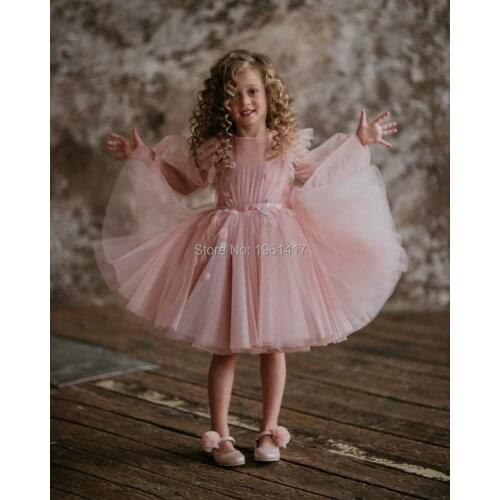 Girls Dresses summer Kids Princess Dress O-neck Ball Gown Kids Clothes Open Back Toddler Girl Children costume