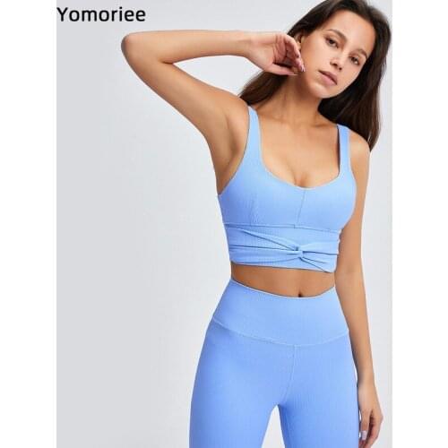 Striped Vest Bow Yoga Two Piece Sports Bra Pants Gym Fitness Suit Womens Workout Clothing Active Wear Sport Running 2 Piece Set