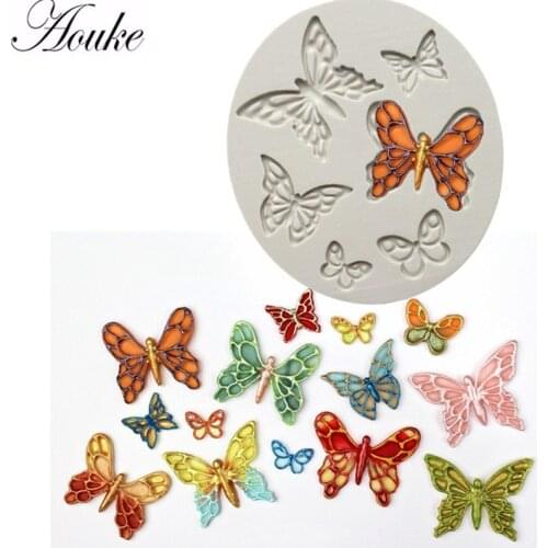 Butterfly Shape Fondant Cake Silicone Mold Biscuits Pastry Mould Ice cube Chocolate Candy Molds Cake Decoration Baking Tool