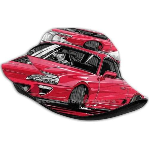 A80 Uv Protection Foldable Bucket Hats Women Men 2Jz Mk4 Trd Trd Mk4 Mk4 Racecar Tuner Turbo Stance Slammed Stanced Hellaflush