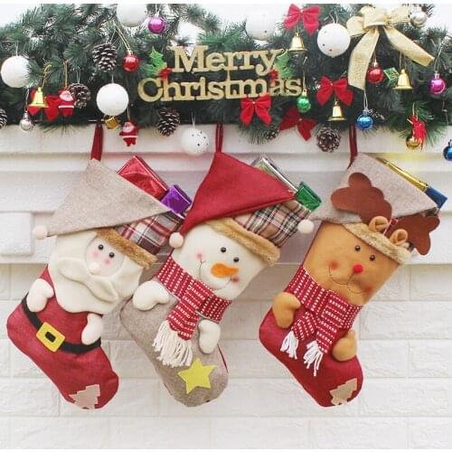 High-grade snowman Christmas socks festival creative decoration socks Christmas ornaments holiday supplies gift socks