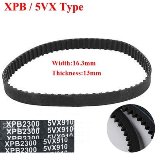 XPB1346/5VX530 XPB1360/5VX540 16.3mm Width 13mm Thickness Rubber Tooth Wegde Raw Edge Gogged Band Timing Transmission Vee V Belt