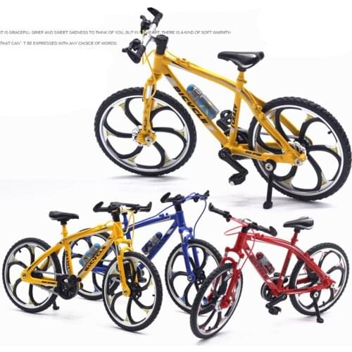 1:10 Alloy Creative Mountain Bike Mini Finger Bicycle Toys Bicycle Model Bike Tech Decor Excellent Bicycle Toys for Kids Gift