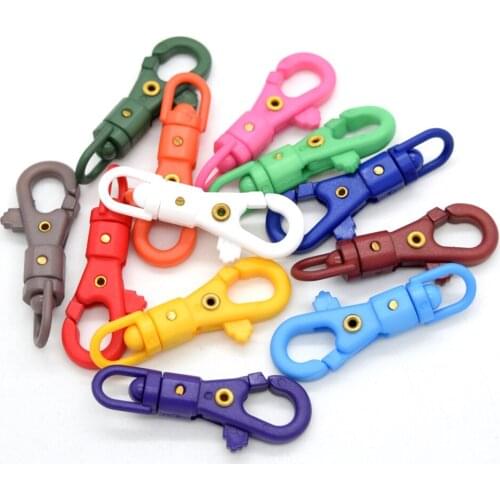 1/4'' Colorful Plastic Swivel Snap Hook For Weave Paracord Lanyard Buckles Backpack Webbing