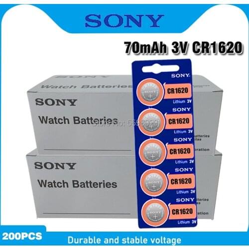 200PCS/LOT CR1616 Button Cell Coin Batteries For Sony 100% Original cr 1616 3V Lithium Battery DL1616 ECR1616 LM1616 5021LC