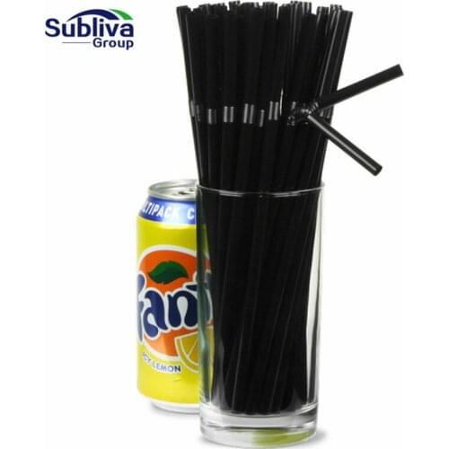 200Pcs/lot Plastic Black/ White Design Cocktail Straws for birthday wedding decorative party event Drinking Straws