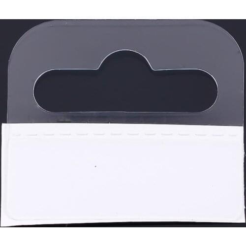 300pcs PVC Slot Hole Adhesive Hang Tabs Tags Hook For Store Retail Display Self-adhesive Merchandising Hang Tabs 4.5*4cm