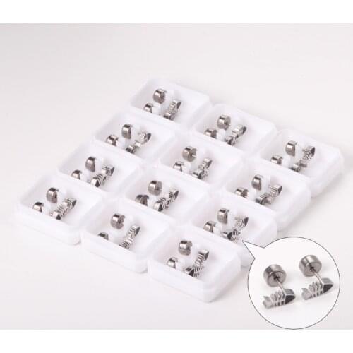 316L Stainless Steel 12 Pairs/lot Wholesale Fish Bone Stud Earrings New Design Earrings for Women Girl Jewelry Party Gift