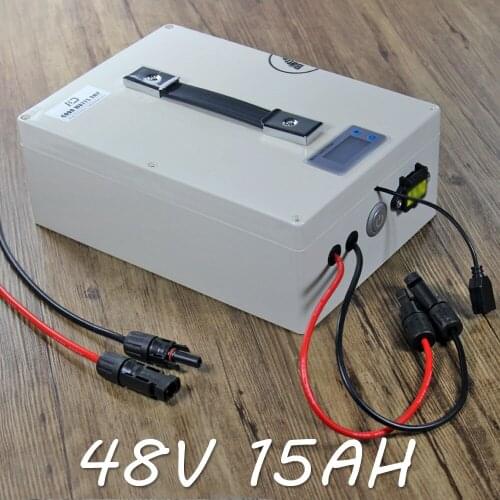 48V 15AH LiFePO4 Battery Waterproof Box Protable Multi-function Long LiFe Time