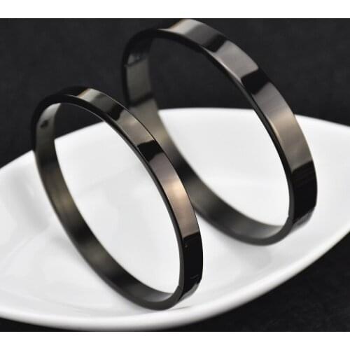 Beichong Gold Color Stainless Steel Bangle For Woman Christmas Gifts Simple Style Never Fade Bangle Love Round Bracelet