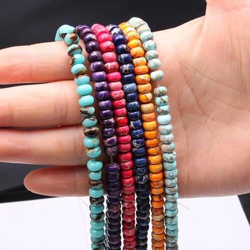 Natural Stone Beads For Jewelry Making Abacus Semi-precious Stone Loose Beads DIY Necklace Bracelet Handiwork Accessory