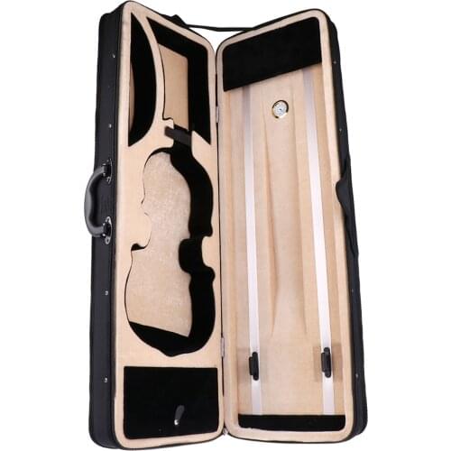 Oxford Fabric Violin Case Holder Organiser Shoulder Carry Bag Built-in Hygrometer for 4/4 Violin Parts 30.31 x 9.84 x 5.11inch