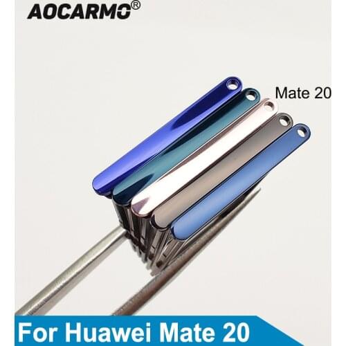 Aocarmo SD MicroSD Holder Nano Sim Card Tray Slot For Huawei Mate 20 Mate20 HMA-AL00 HUAW
