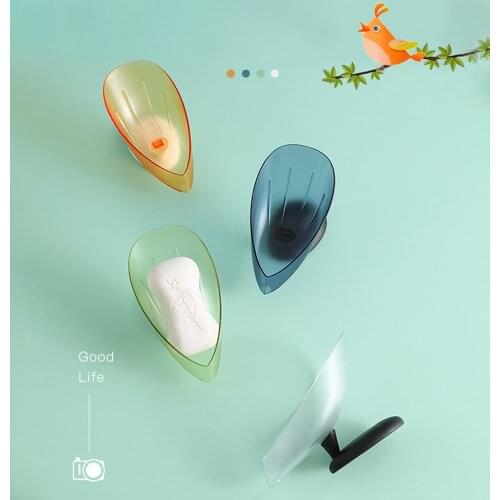 Flower And Bird Shape Soap Box Holder Large Suction Cup Fixed Drain Rack Bathroom Storage Plate Tray Supplies Gadgets