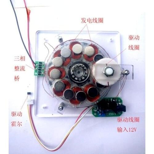Coreless Generator Brushless Motor Disk Generator With Power Supply Air Conditioner Fan motor Hall coil drive