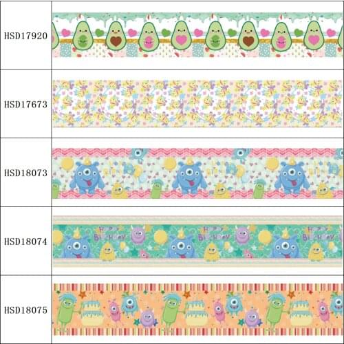 HSDRibbon free shipping 3" 75mm heat transfer printed hsd-design series Grosgrain Ribbon 50Yards/Roll