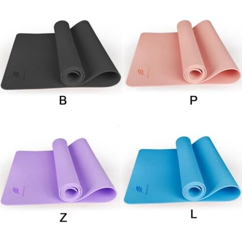 TPE Yoga Mat Thickened Non Slip Fitness Exercise Mat With Carrying Strap And Net Bag Fitness Gymnastics Anti-Slip Yoga Mats