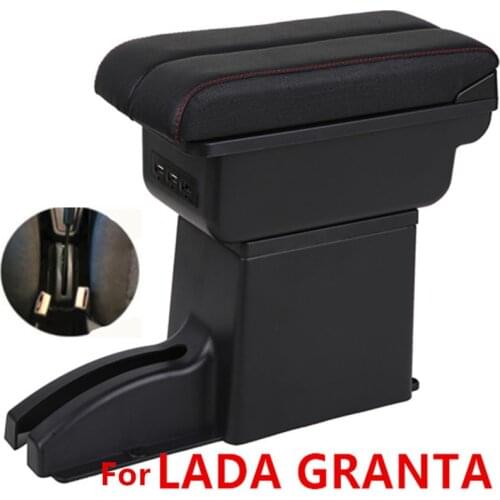 For Lada Granta / Kalina / Datsun Mi-Do On-Do car armrest central console leather storage box ashtray accessories car styling