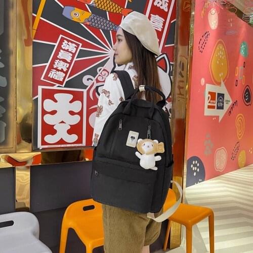 2021 New Harajuku Womens Backpack Fashion Trend School Backpack Nylon Waterproof Large-capacity Student School Bags