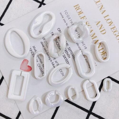 DIY New Jewelry Resin Symphony Irregular Geometric Shape Open Oval Pendant Earring Accessories Material 10pcs