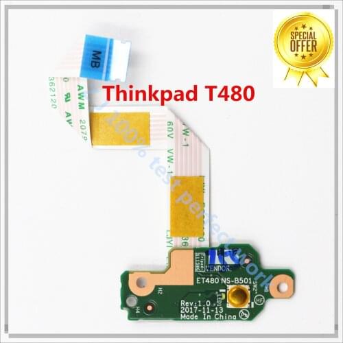 Original FOR LENOVO Thinkpad T480 A485 Laptop Power Switch Button Board NS-B501 01YR507 100% Tested Fast Ship
