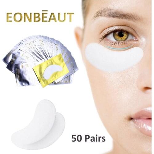 50 Pairs Eyelash Extension Pad Eyelashes Under Eye Gel Patches Under Eye Gel Pads Eyelash Glue Wholesale Sticker Makeup Tool