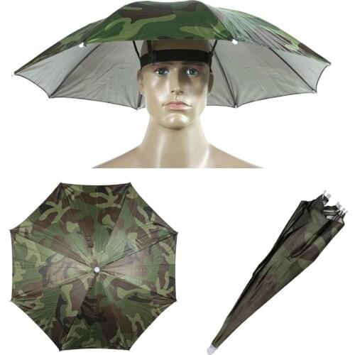 Portable Fishing Cap Anti-UV Foldable Outdoor Fishing Hiking Camouflage Headwear Umbrella Hat Sunscreen Shade Caps
